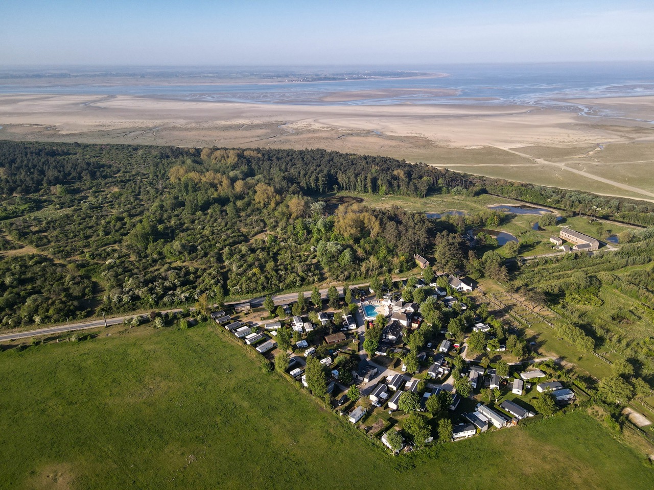 Vue aérienne du Camping Les 3 Sablières au Crotoy