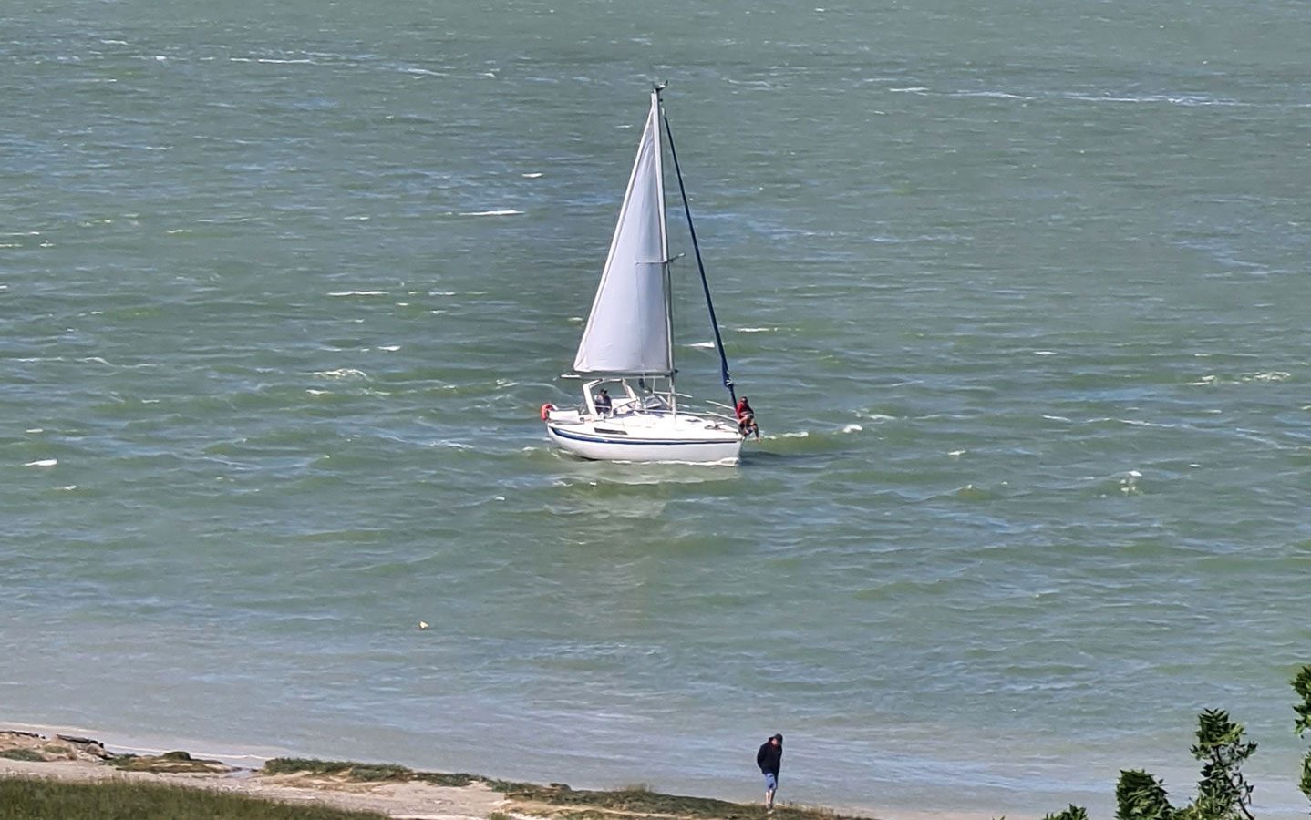 Voile au départ du Camping de Baie de Somme